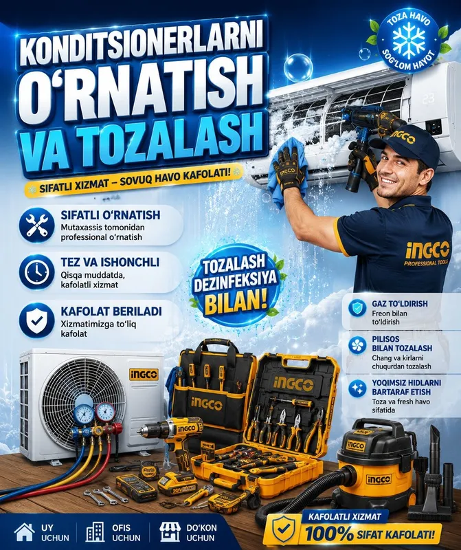 Установка кондиционеров Kansaner ustanovka Ustanofka ornatish urnatish