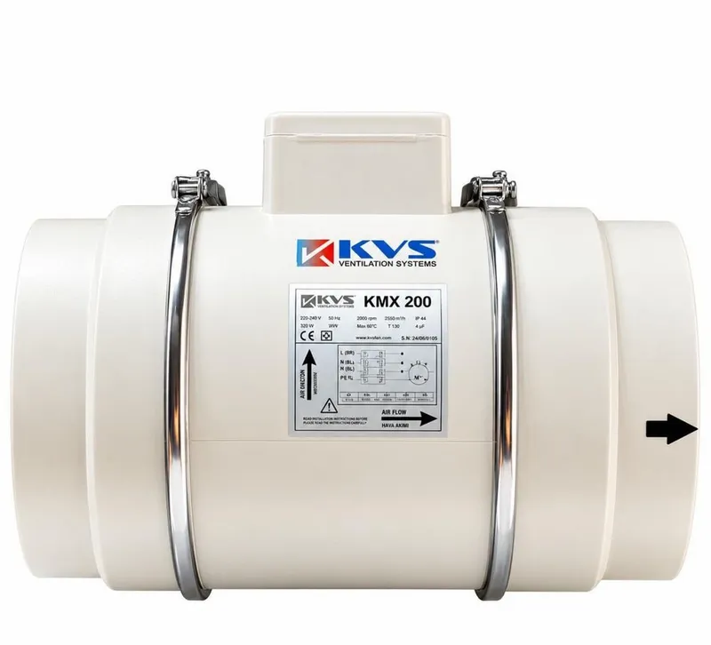 Канальный вентилятор KVS KMX 100-315 Турция для вытяжки 220В 2 Канальный вентилятор KVS KMX 100-315 Турция для вытяжки 220В 2
