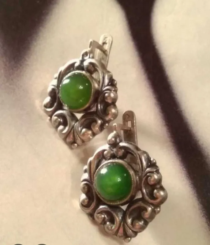 серьги советской из серебра 925 пробы серьги советской из серебра 925 пробы
