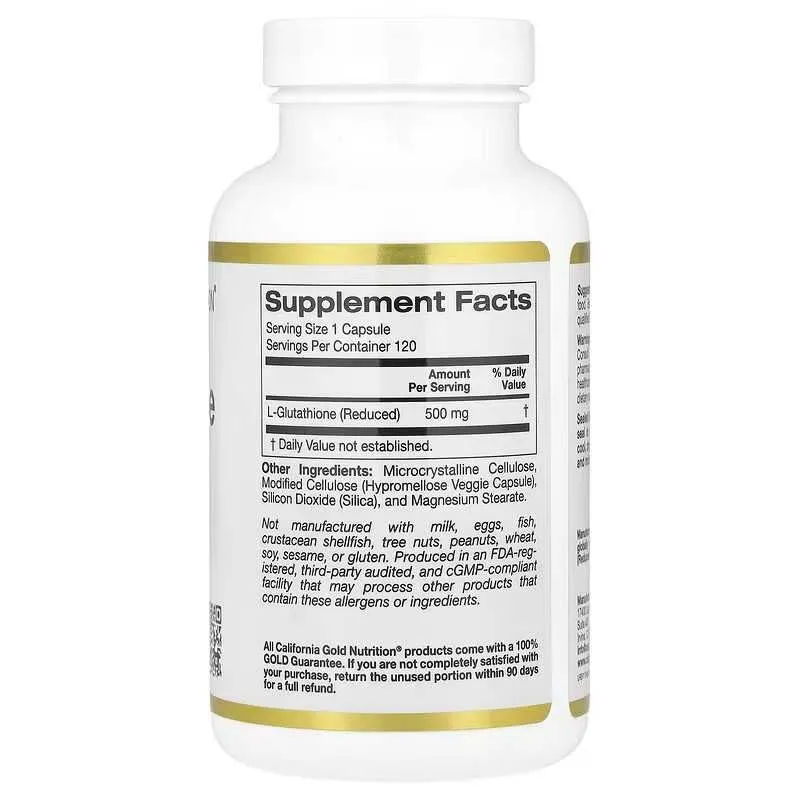 California Gold L-Glutathione L-глутатион — фото 3