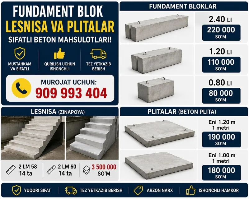 Beton mahsulotlari 3 Beton mahsulotlari 3