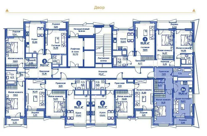 2-комнатная квартира, 55 м², Мирзо Улугбек 6 2-комнатная квартира, 55 м², Мирзо Улугбек 6
