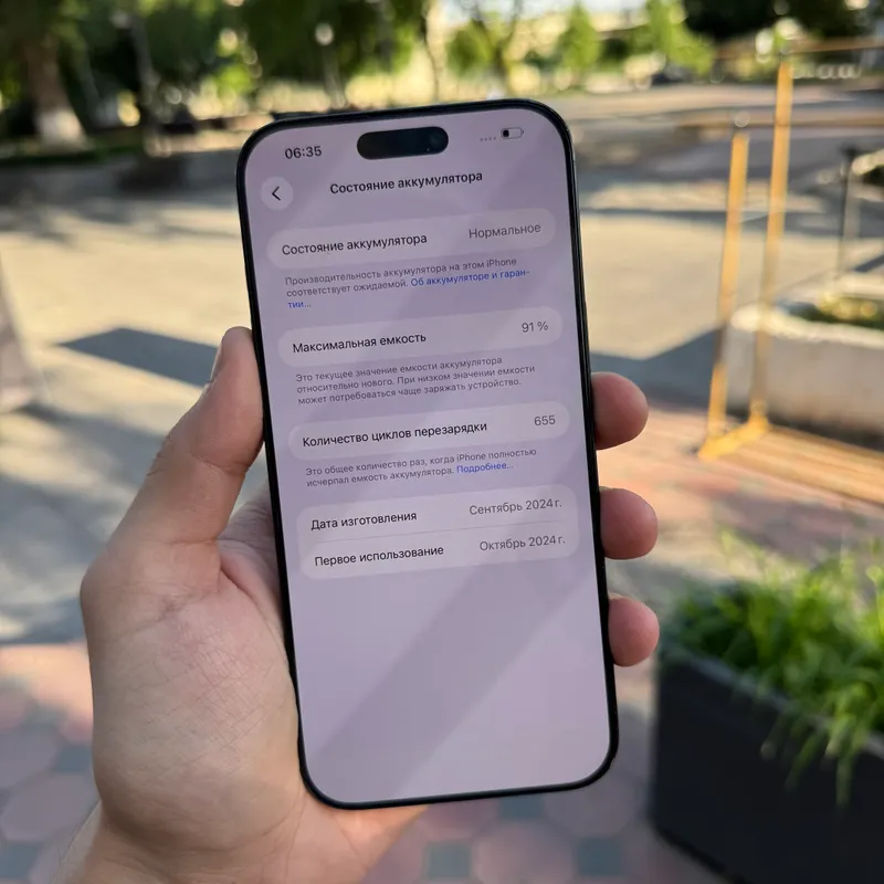 Iphone 16 max qora rangda 512Gb 91% Dual sim