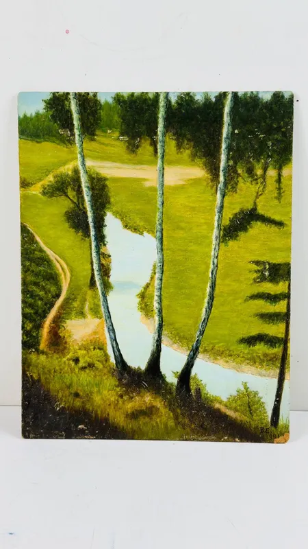 картина Оргалит масло автор В.С. 1991 г.