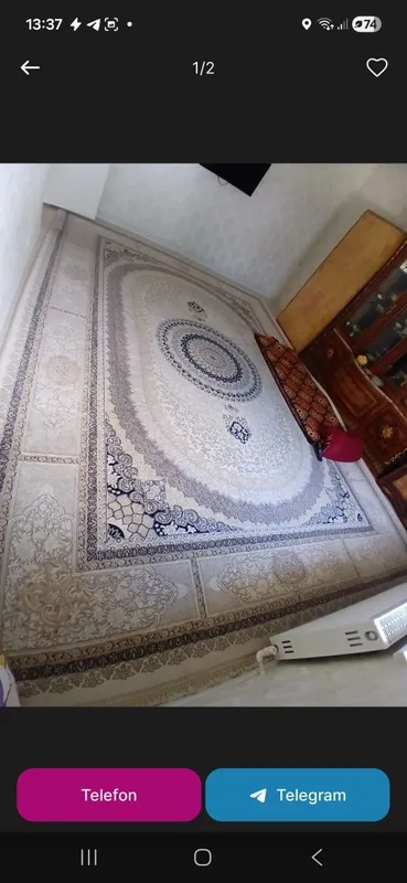 Srochna 3.50/5m gilam sotiladi