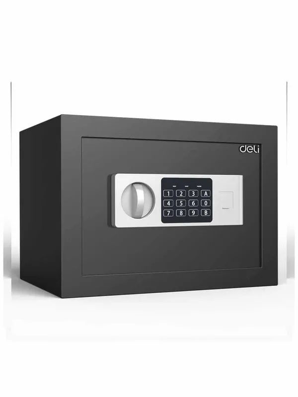 Seyf, 250x350x250, 92620 Deli, elektron kalit + kalit, qora, 13 kg 3 Seyf, 250x350x250, 92620 Deli, elektron kalit + kalit, qora, 13 kg 3