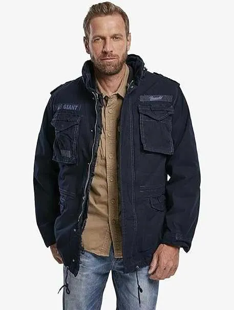 Мужская теплая куртка Brandit Giant M-65 тёмно-синяя (M-L) 1 Мужская теплая куртка Brandit Giant M-65 тёмно-синяя (M-L) 1