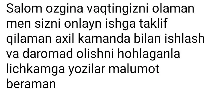 Onlayn  tarmoqli marketing  pul topiw