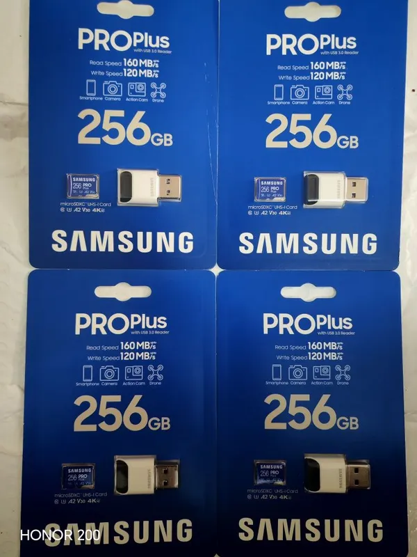 Samsung Pro Plus MicroSD 256gb + usb card reader Samsung Pro Plus MicroSD 256gb + usb card reader