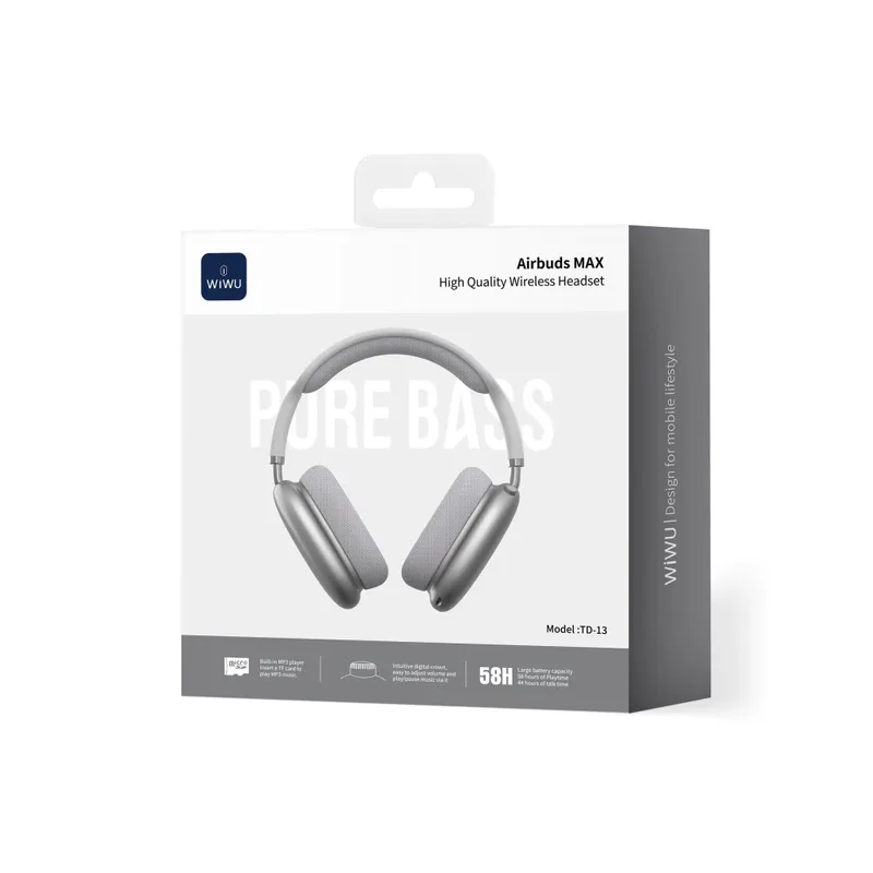 Airpods Max uslubidagi Wiwu quloqchinlari, 58 soat ishlash 6 Airpods Max uslubidagi Wiwu quloqchinlari, 58 soat ishlash 6