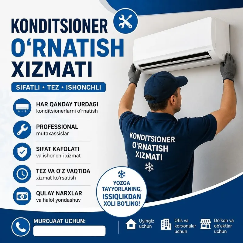 Konditsioner ustanovka qilish 1