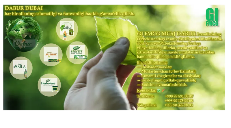 DABUR Dubai hamkorlikka taklif qiladi DABUR Dubai hamkorlikka taklif qiladi