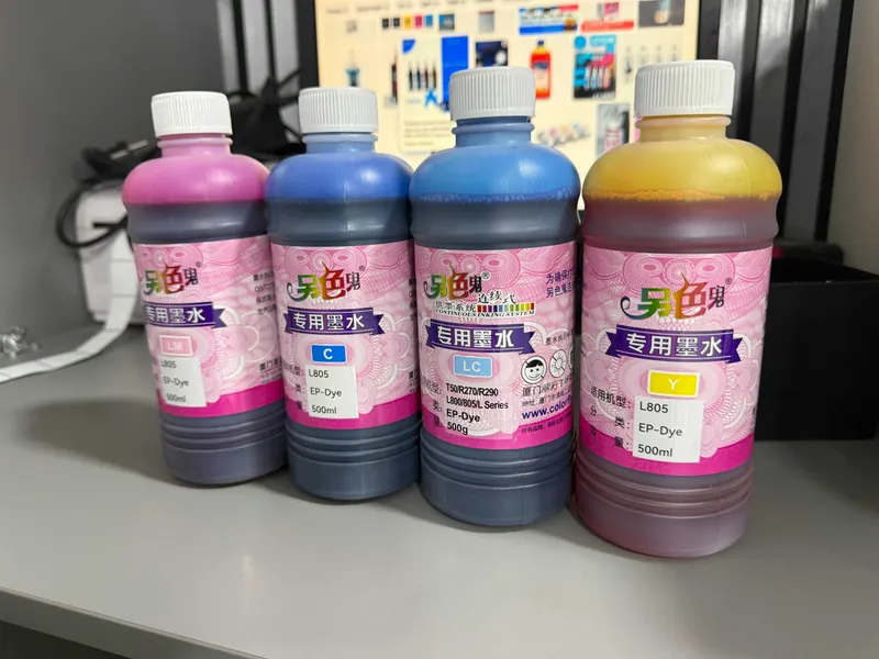 Чернила для принтеров Epson 500г капля BK, Y, M, C, LC, LM.