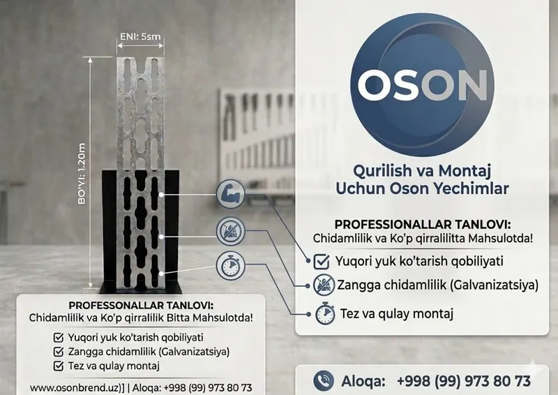 Kripleniya oson mantajniy shina 2