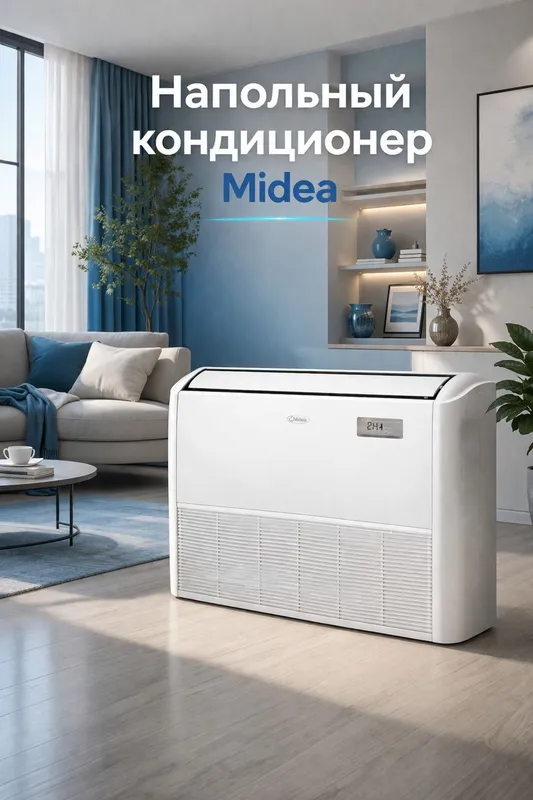 Напольный кондиционер Midea Yuka 48000Btu. Napolniy kansaner Yuka48