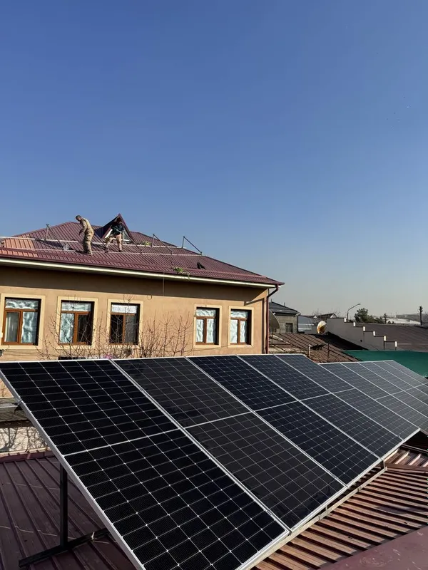 Установка солнечных панелей\ Quyosh panel o’rnatish