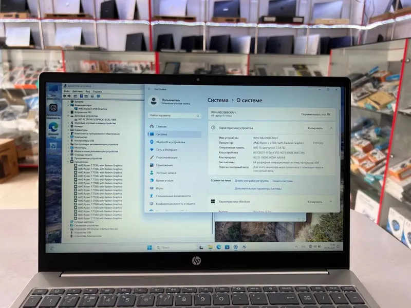 HP ryzen 7-7730U 8/512 SSD atiga 9kun ishlagani pashti yengide — фото 5