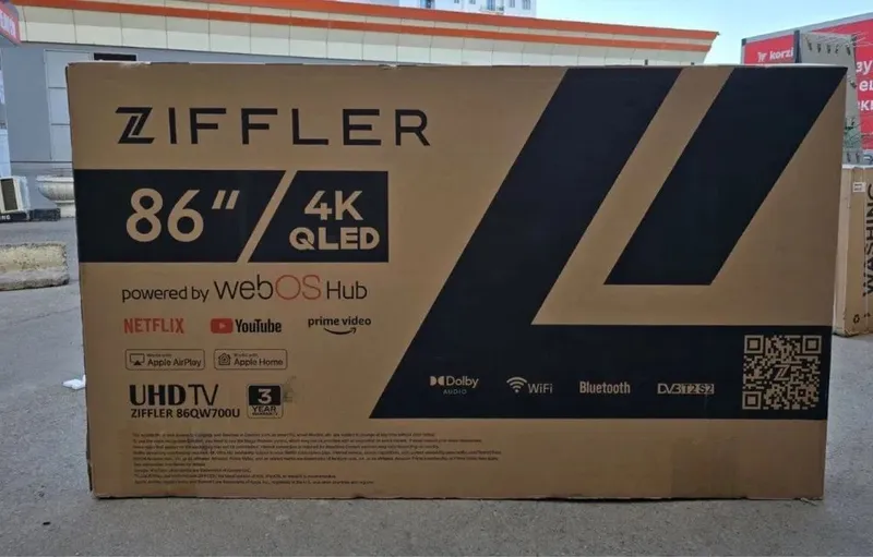 Ziffler 86 4K UHD QLED 120hz Google TV televizori, bepul yetkazib berish 1