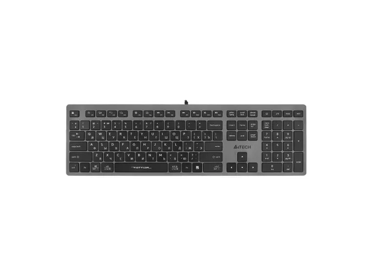 | Клавиатура ножничная A4Tech FX50 Gray USB Бесшумная ультратонкая