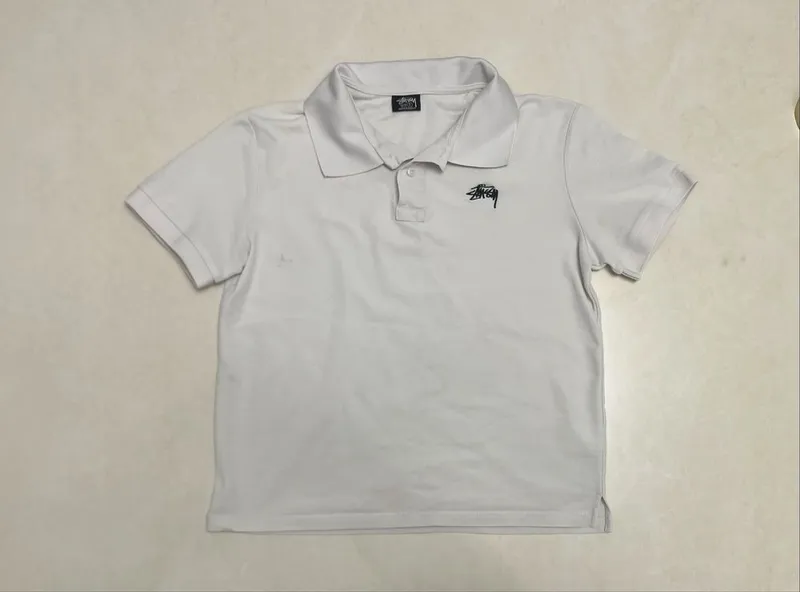 Polo Stussy белая — стрит-вир бренд