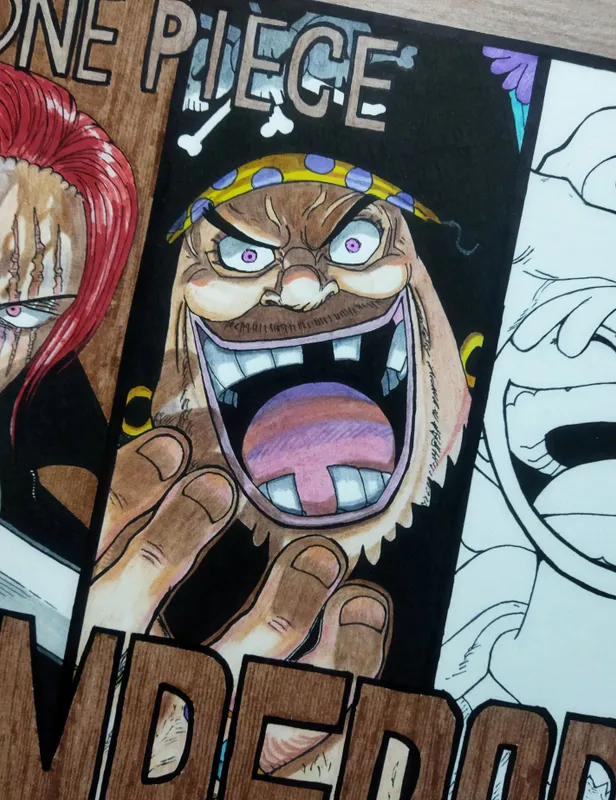 One piece art on A3 paper — фото 3