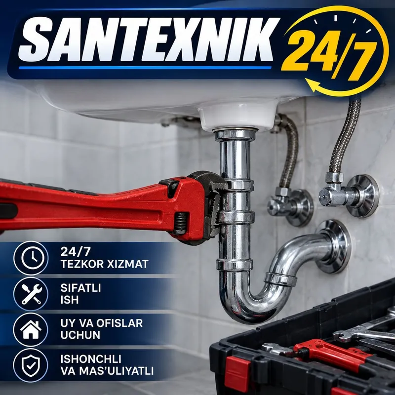 Santexnik xizmati 24/7. Сантехник Тошкент 1 Santexnik xizmati 24/7. Сантехник Тошкент 1