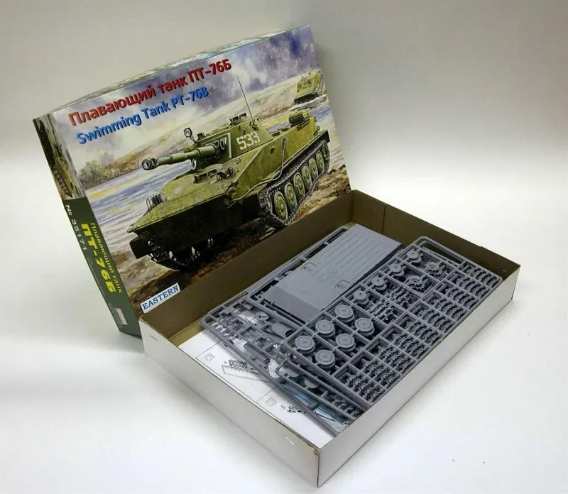 Сборная модель-Плавающий Танк-ПТ-76Б. Масштаб 1:35 — фото 3