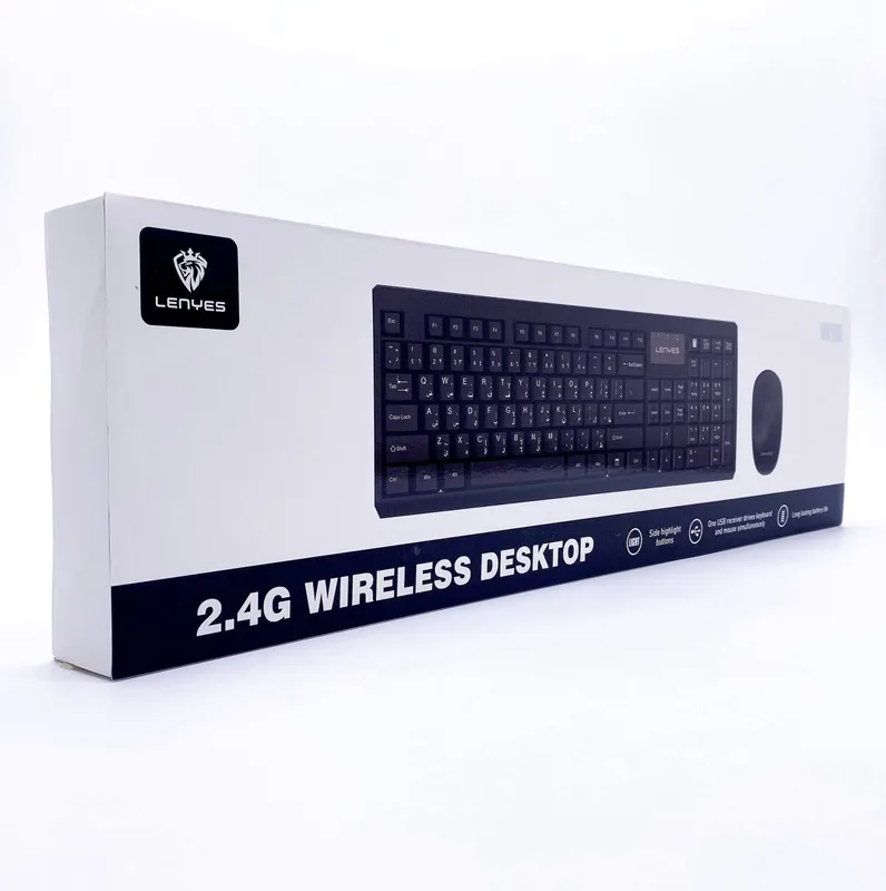 Keyboard + Mouse Bluetooth LENYES WK105 Black 1
