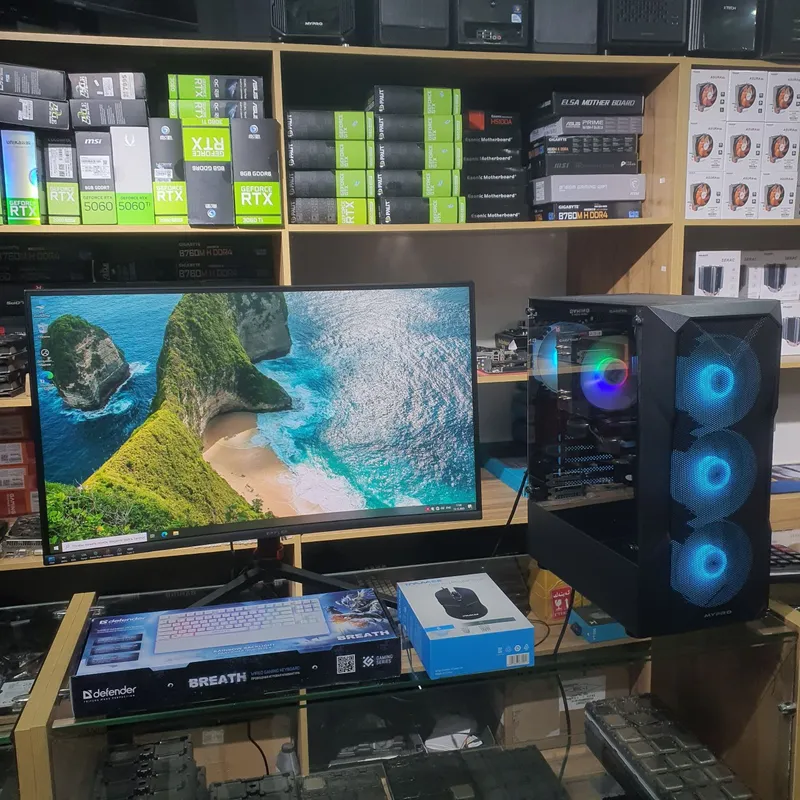 Kompyuter to'plami - ZIFFLER 27" 180Hz, i5 12400F, RX 580 8GB, 16GB RAM, 512GB NVMe