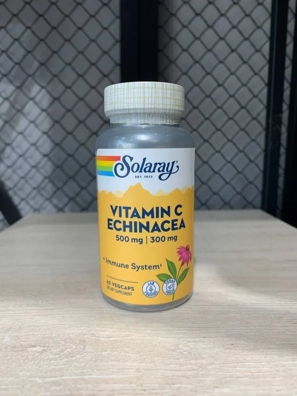 Solaray Vitamin C + Echinacea (500 mg/300 mg, 60 capsules) Solaray Vitamin C + Echinacea (500 mg/300 mg, 60 capsules)