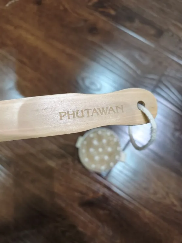 Массажная щётка для сухого массажа Phutawan из натуральной щетины — фото 4