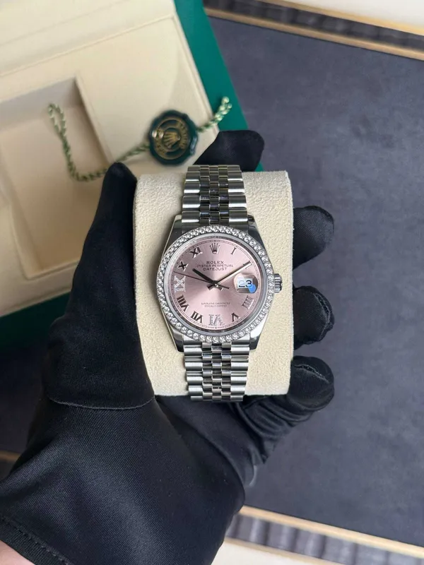 Rolex Datejust 36mm Steel and White Gold 126284rbr роз — фото 3