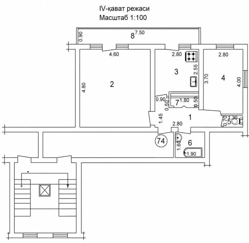 2-комнатная квартира | Карасу-1 2 2-комнатная квартира | Карасу-1 2