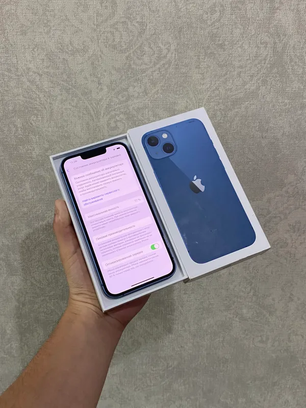 iPhone 13 128 ГБ, синий, идеальное состояние 3 iPhone 13 128 ГБ, синий, идеальное состояние 3