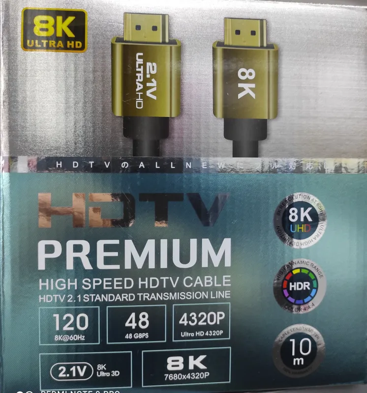 Скидка!Hdmi кабель 2.1 v 8 k ultra hd / hdr / ARC ( 120 hz ) 10 M 2 Скидка!Hdmi кабель 2.1 v 8 k ultra hd / hdr / ARC ( 120 hz ) 10 M 2