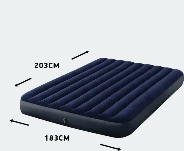 INTEX Dura-Beam havo matrasi 203×183×25 sm bonus nasos 5