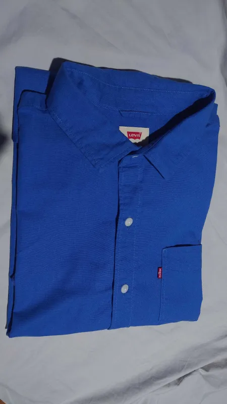 Муж. рубашка с коротким рукавом Levi's, 100% хлопок, размер L (40") — фото 3