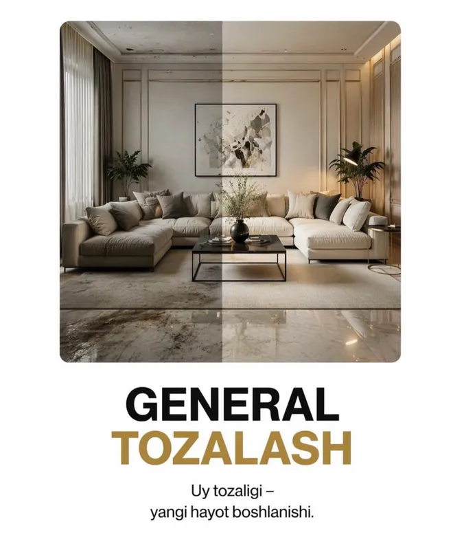 Uylarni tazalash xizmatimiz bor