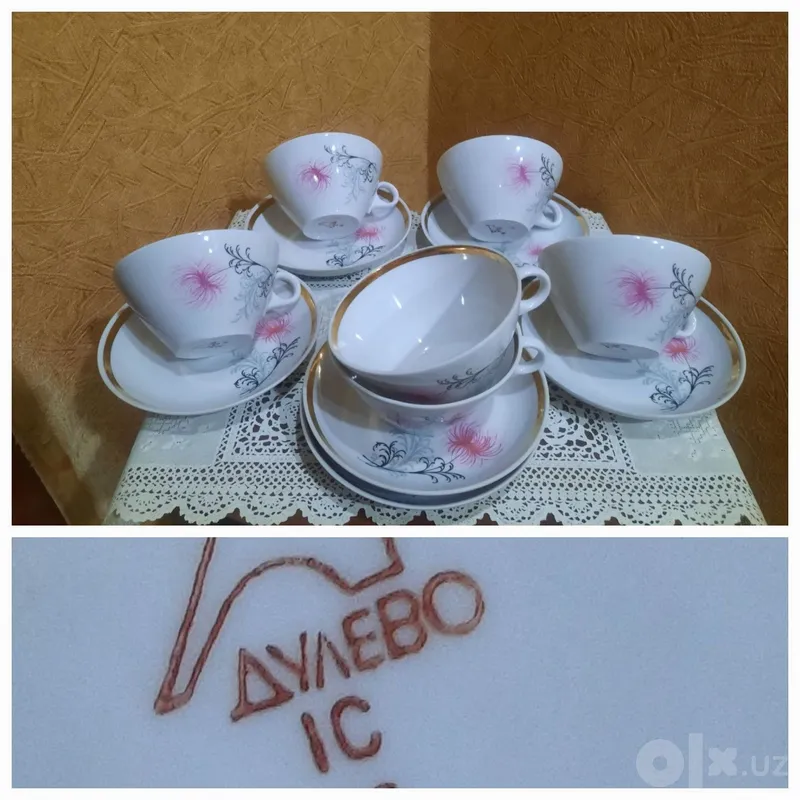 Абсолютно новые, чайные пары, Дулевский фарфор. Ручная подрисовка, зол 3 Абсолютно новые, чайные пары, Дулевский фарфор. Ручная подрисовка, зол 3