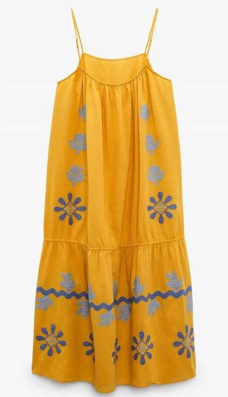 Новое платье - макси Zara Limited Edition с вышивкой M Доставка Беспла — фото 1