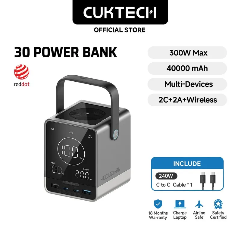 CUKTECH 30 300W 40000mAh Power quvvatlash stansiyasi 4
