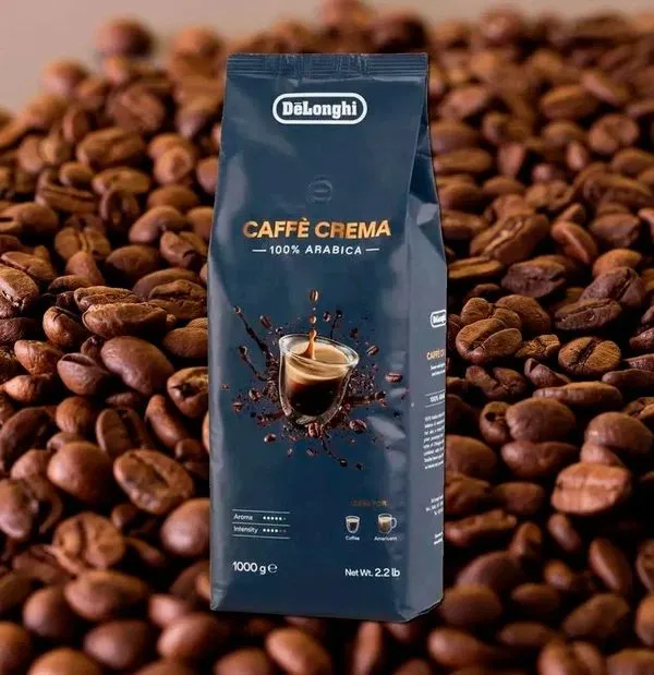 Кофе в зернах DeLonghi Classico, 50% арабика, 50% робуста, темная — фото 1
