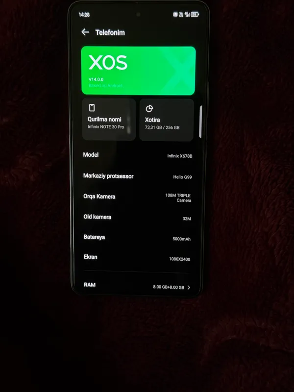 Infinix Note 30 Pro sotiladi