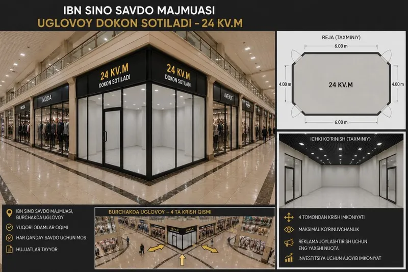 1 qavatda dokon sotiladi en arzonga ayolla butik uchunam zor