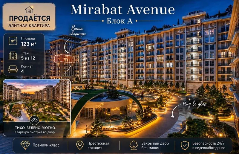 4-комнатная квартира в ЖК Mirabad Avenue (Мирабадский район)