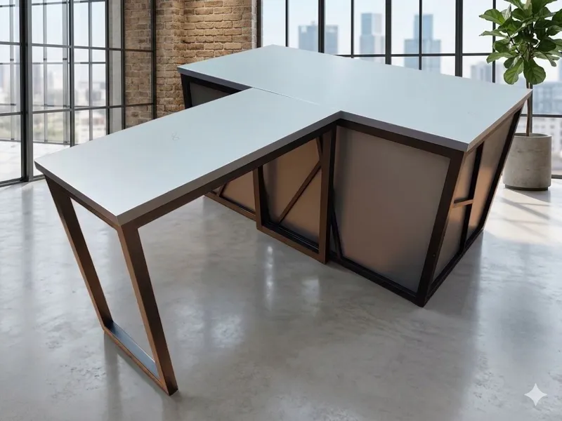 Loft uslubidagi T-simon rahbar stoli Т-образный стол руководителя — фото 1