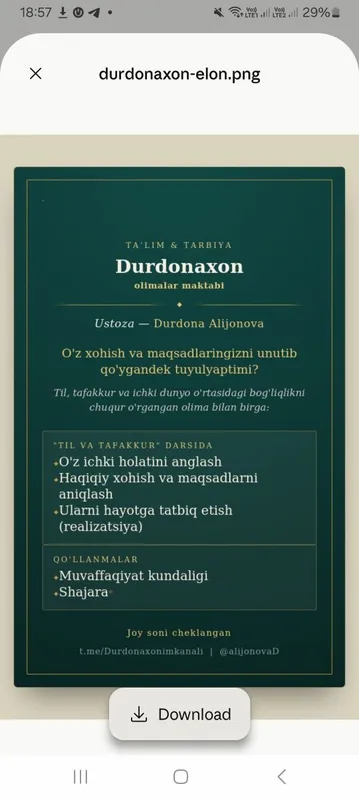 Shaxsiy rivojlanish darslari Shaxsiy rivojlanish darslari