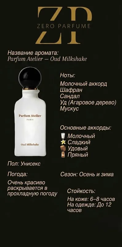 Parfum Atelier - Oud Milkshake — фото 1