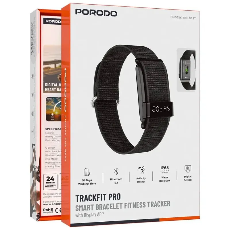 Porodo Trackfit Pro — obunasiz fitnes-bilaguzuk 1 Porodo Trackfit Pro — obunasiz fitnes-bilaguzuk 1
