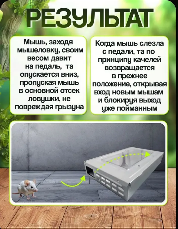 Живоловка мышеловка гуманная до 10 мышей — фото 1